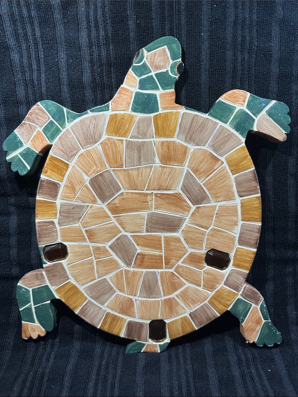 The Expressive Gardener Ceramic Sea Turtle Mosaic Stepping Stone~NEW!